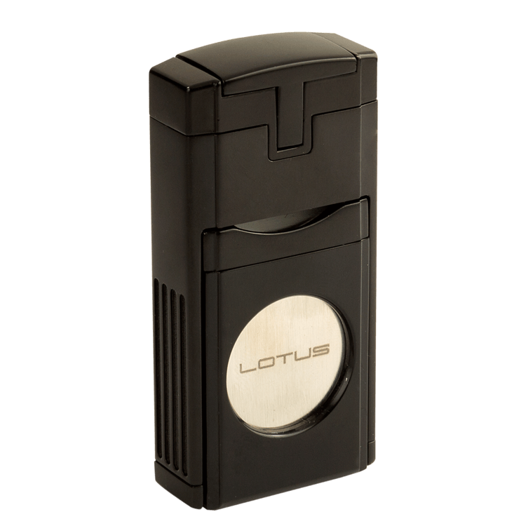 Black Matte Duke Triple Torch Lighter With Cutter, , jrcigars